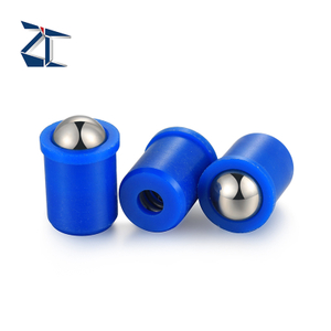 Kurze, glatte Press-Fit-Kugelstößel mit Kragen und blauer Kugel