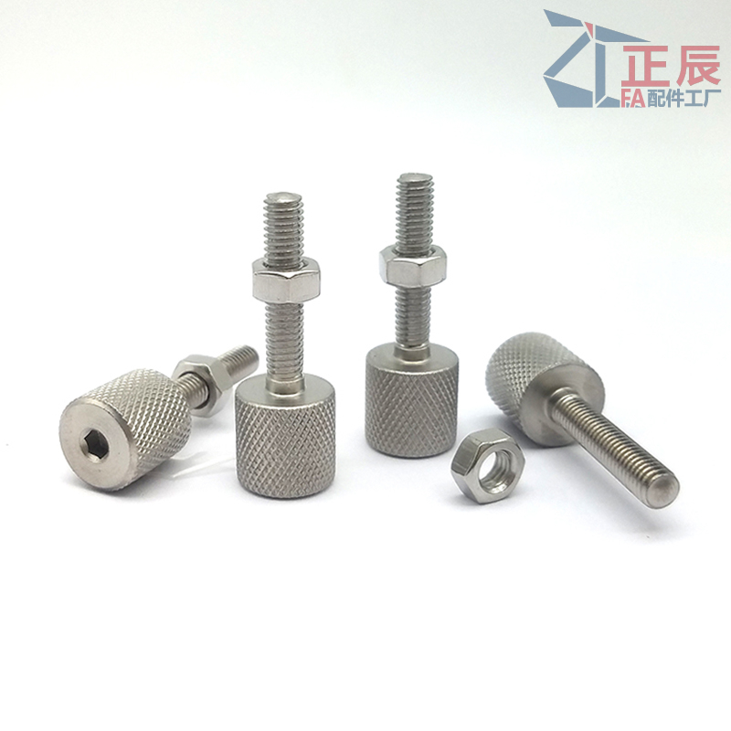 Einstellanschlagschrauben mit Innensechskant und Rändelknopf ANKSB ANKSS