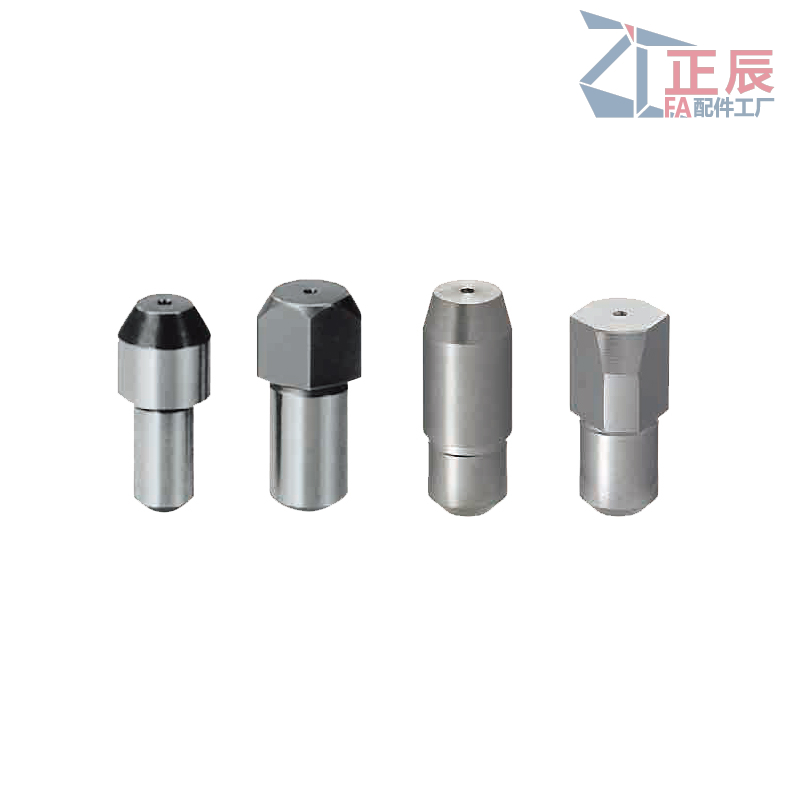 Positionierungsstift mit großem Kopf, runder/Diamantkopf, konische Spitze, gerader Schaft JPBB