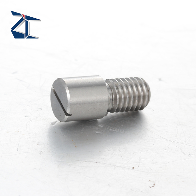 Positionierungsstift mit großem Kopf, runder Kopf, flache Spitze mit abgeflachtem Schlitz und Gewindeschaft JPLB