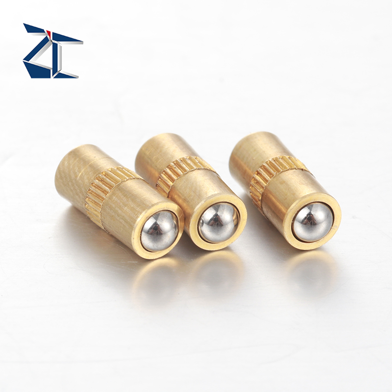 Hochwertige doppelseitige Kugelkopf-Kolbenstifte, federbelasteter Messing-Kugelkolben