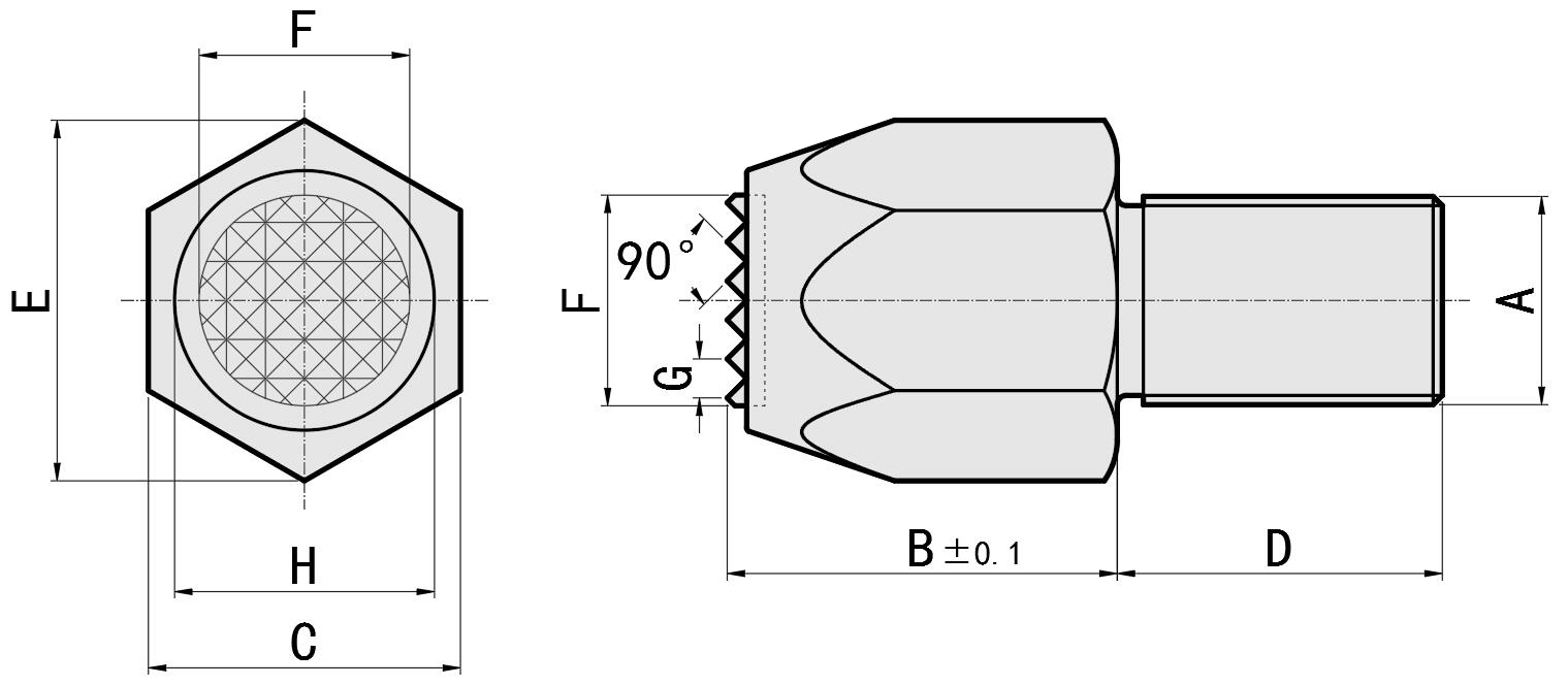 Füße mit gezahntem Ende ZT46