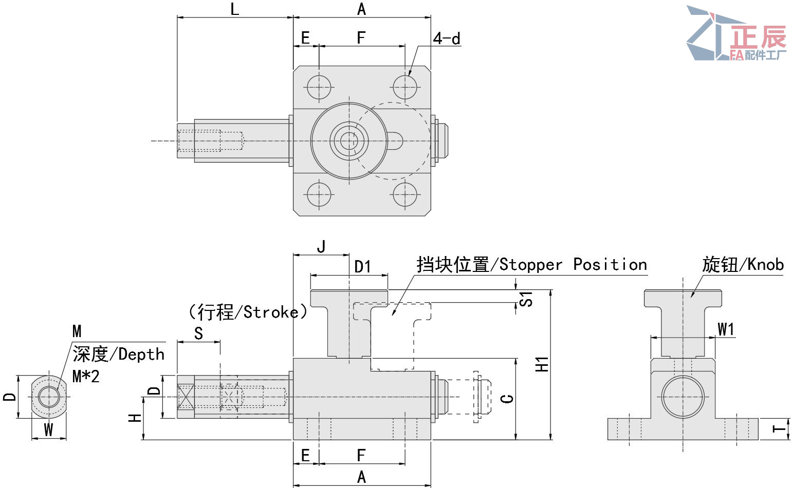 Federbelastete Führungsstifte Plunger ZGPL