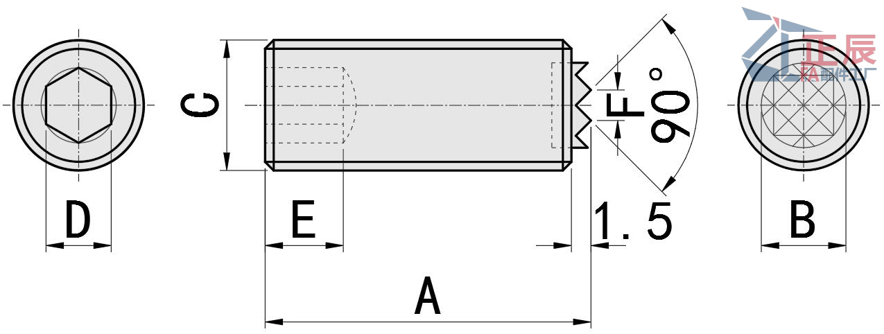 Greifer-Schraubbolzen Form ZT18