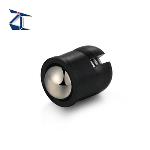 Press-Fit-Federstößel, glatt, mit Kragen und selbstklemmender Kugel