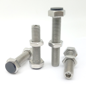 Anschlagbolzen mit Puffern, gerade Standardform, UST SUST LUST PUST PSST