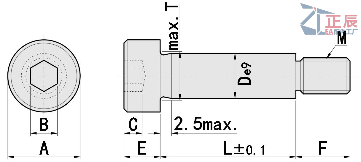 Schulterschrauben Abisolierbolzen mit Außengewinde MSB 