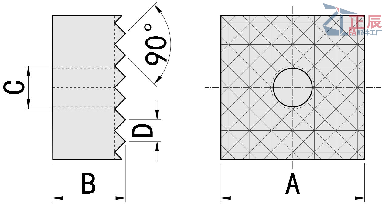 Greiferauflage quadratisch ZT20